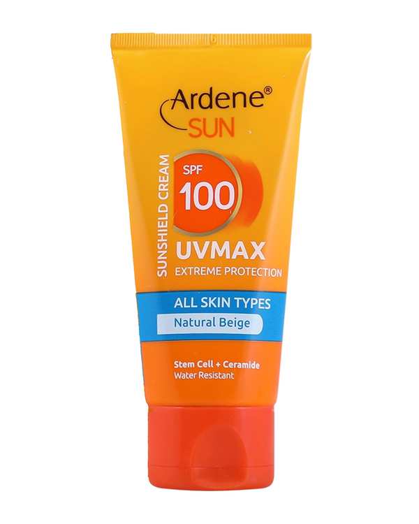 کرم ضد آفتاب رنگی SPF100 آردن سان Ardene Sun مدل Uvmax رنگ بژ طبیعی حجم 50 میلی لیتر