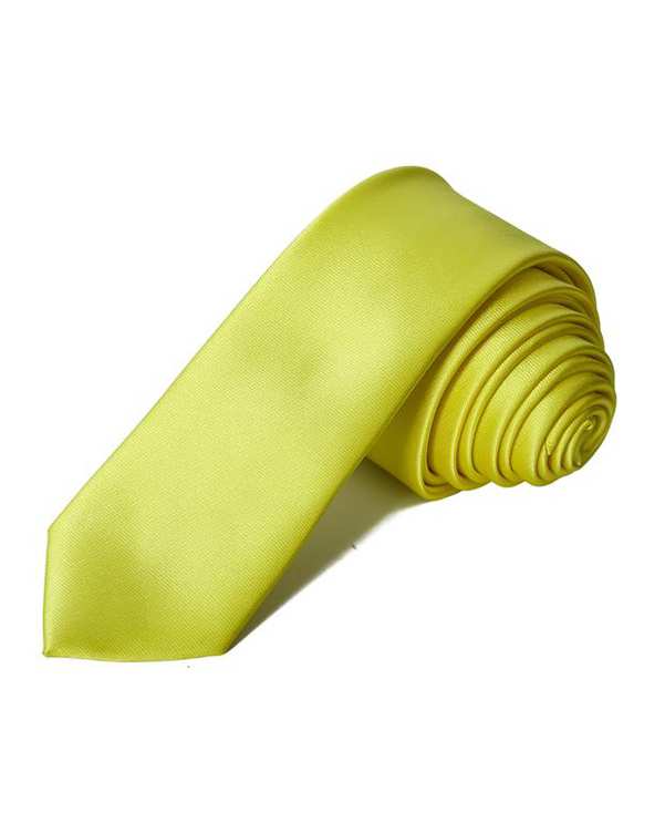 کراوات مردانه ساتن زرد Young River