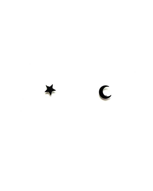 گوشواره میخی طرح ماه و ستاره دلربا455513CE6325