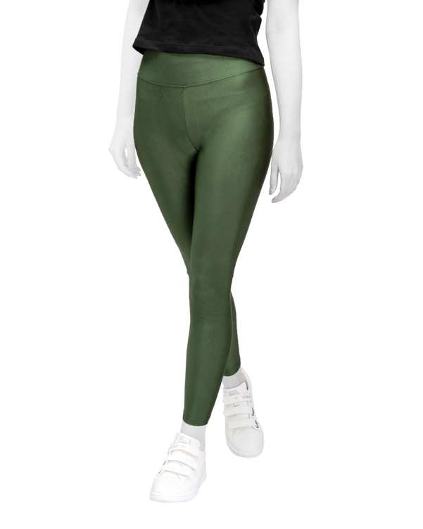لگینگ زنانه ورزشی کمر پهن مدل 24035 سبز براق آگی ?>