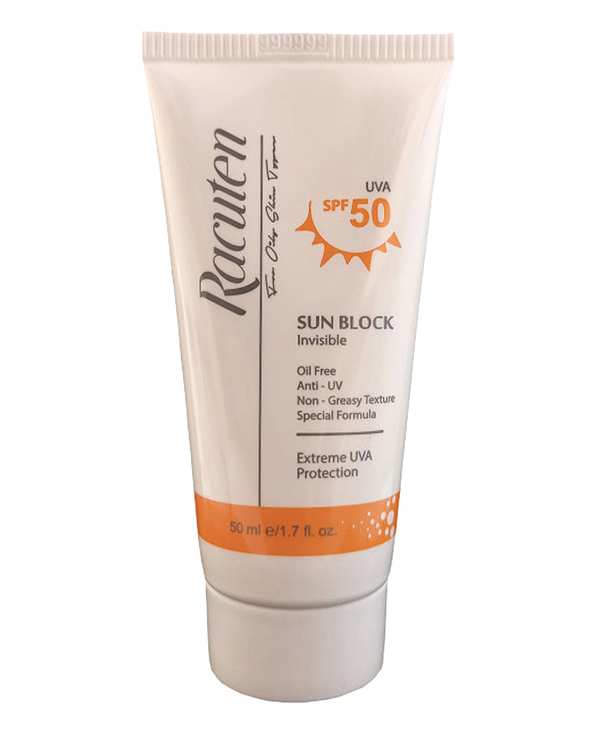 کرم ضد آفتاب SPF50 راکوتن Racuten مناسب پوست چرب 50ml