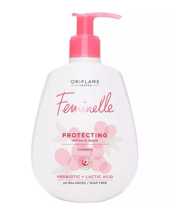 ژل بهداشتی بانوان اوریفلیم Oriflame مدل Protecting Intimate Wash Cranberry حاوی عصاره کرن بری 300ml
