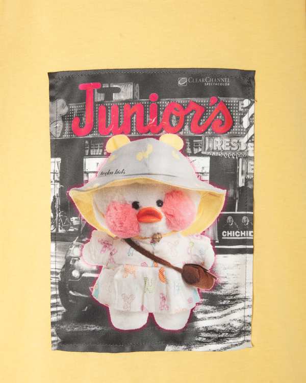 تونیک دخترانه نخی زرد مارکا کیدز Marka Kids طرح اردک Juniors - تصویر 3