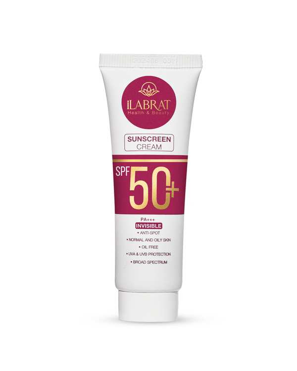 کرم ضد آفتاب ضد لک بی رنگ +SPF50 ایلابرت Ilabrat مناسب پوست نرمال و چرب مدل Anti Spot حجم 40ml