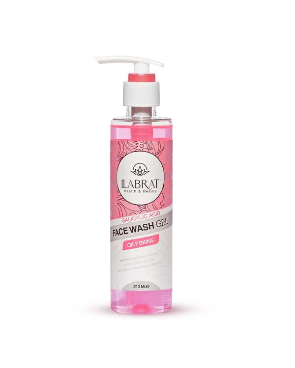 ژل شستشوی صورت ایلابرت Ilabrat مناسب پوست چرب و دارای جوش حاوی سالیسیلیک اسید Salicylic حجم 210ml