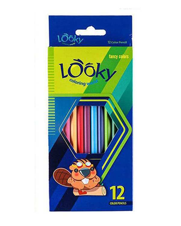 مداد رنگی 12 رنگ جعبه مقوایی لوکی Loucki