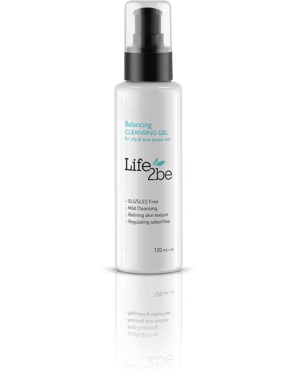 ژل شستشوی صورت لایف توبی Life 2be مدل Balancing Cleansing gel مناسب پوست چرب و مستعد آکنه