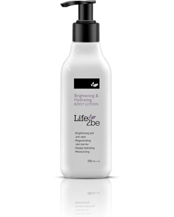 لوسیون روشن کننده و آبرسان بدن لایف توبی Life 2be مدل Brightening And Hydrating حجم ۲۵۰ml