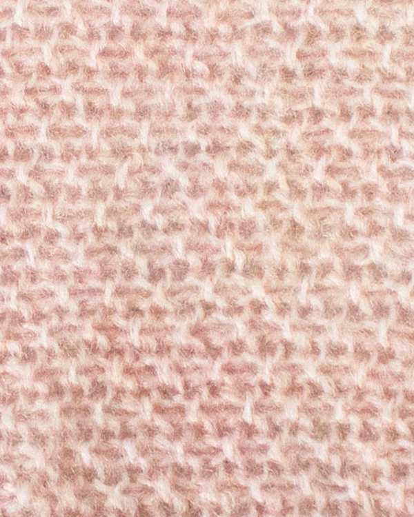 شال گردن زنانه بافت مثلثی رو ترانسفر صورتی روشن تارتن Tartan - تصویر 2