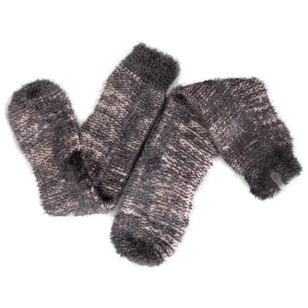 پاپوش زنانه بافت بلند طوسی صورتی تارتن Tartan طرح مولینه