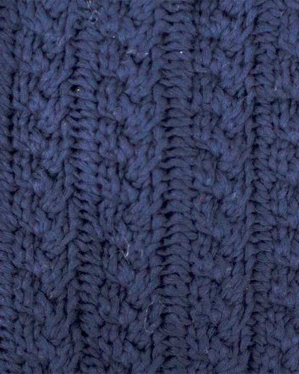 ست شال گردن و کلاه بافت بچگانه سرمه ای تارتن Tartan مدل آران مارپیچ - تصویر 2