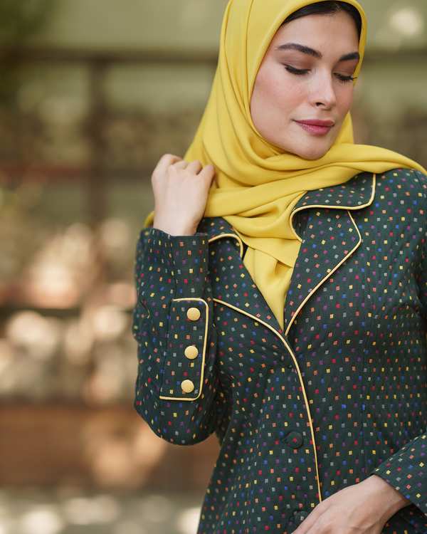مانتو زنانه سبز نورا Noura مدل ملودی - تصویر 3