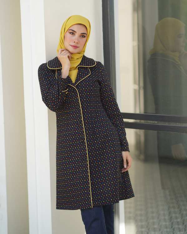 مانتو زنانه مشکی نورا Noura مدل ملودی - تصویر 2