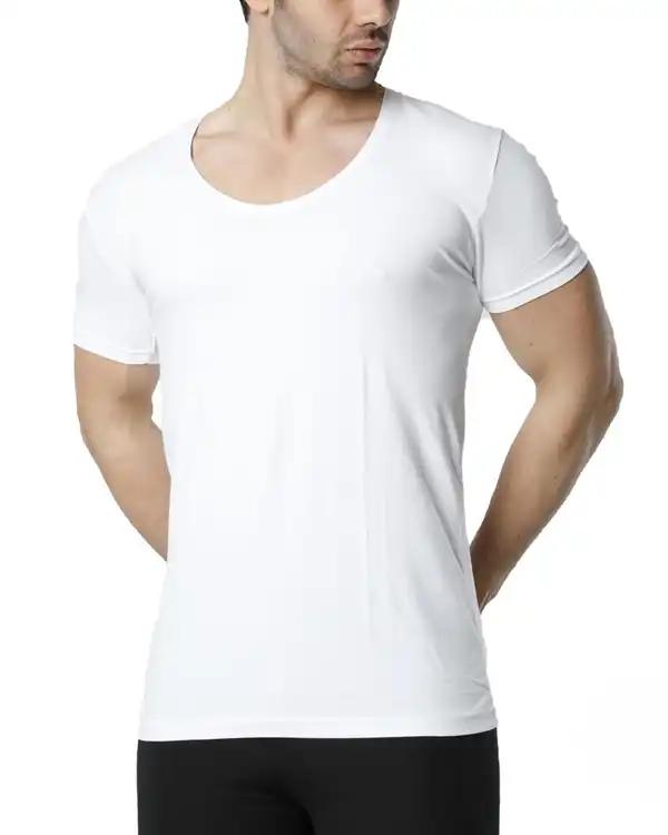 زیرپوش مردانه آستین کوتاه سفید گیزولان Gizolan