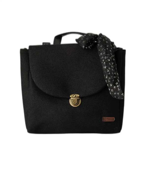 کیف زنانه دوشی مشکی وندی Vandy مدل گلدونه