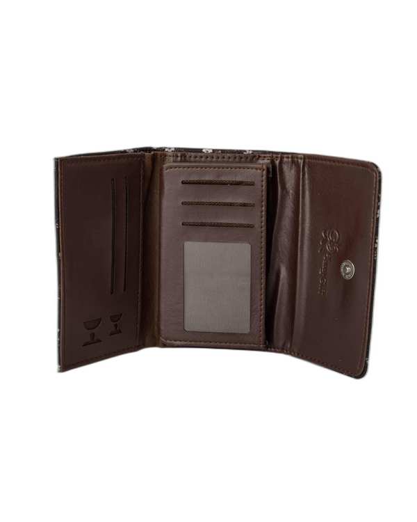 کیف پول مشکی وندی Vandy مدل شاپرک طرح گل کد 1025 - تصویر 3
