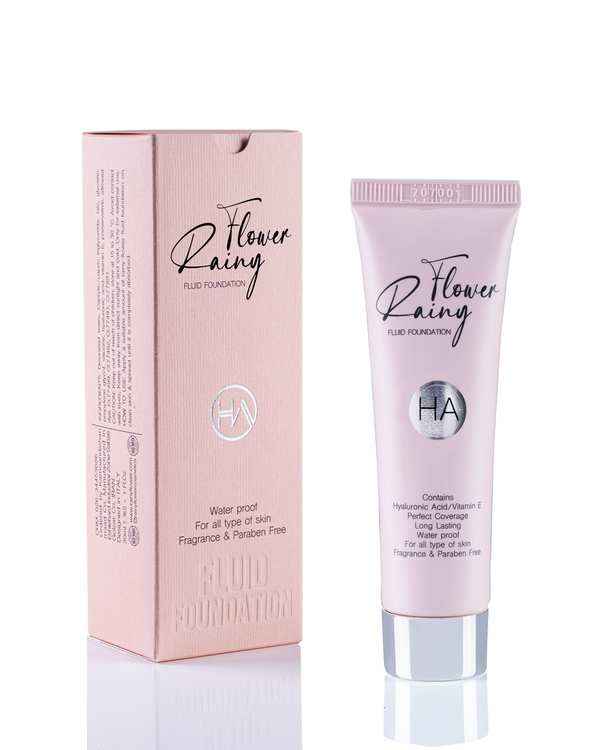 کرم پودر رینی فلاور Rainy Flower حاوی هیالورونیک اسید کد HA02 حجم 30ml - تصویر 3
