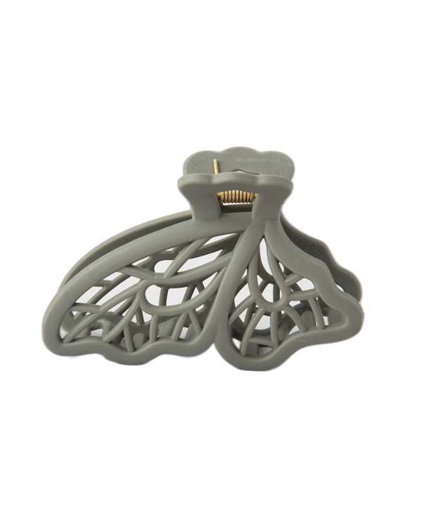کلیپس شمعی طوسی دلربا Delroba طرح پروانه کد 02