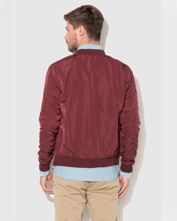 کاپشن مردانه زرشکی هومنیتی Whomanity مدل Bomberjacket Nico - تصویر 3