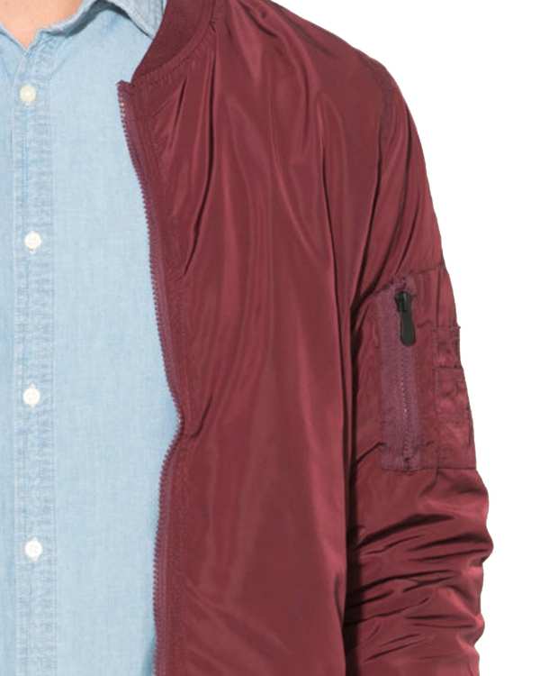 کاپشن مردانه زرشکی هومنیتی Whomanity مدل Bomberjacket Nico - تصویر 4