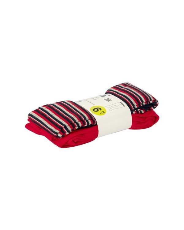 جوراب شلواری دخترانه قرمز سرمه ای بیسیکس Basics مدل 6712529 بسته 2 عددی