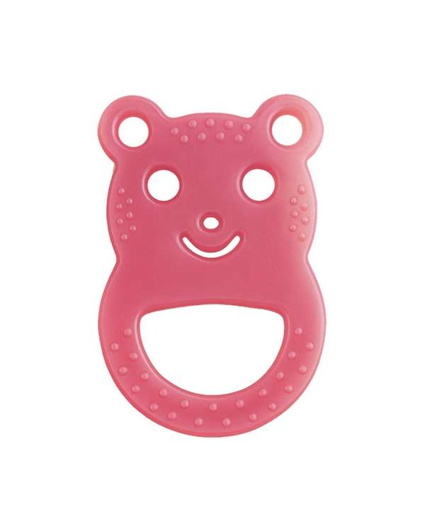 دندان گیر سیلیکونی صورتی وی کر Wee Care مدل خرس T402