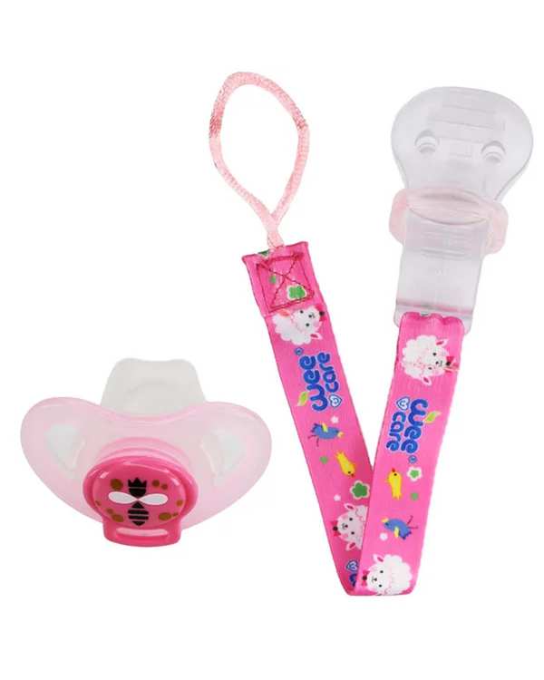 پستانک ارتودنسی صورتی وی کر Wee Care شماره 1 کد P110 - تصویر 2
