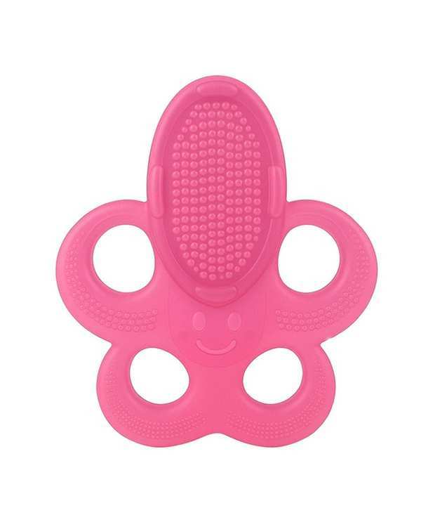 دندان گیر غذا و آبمیوه خوری کودک سیلیکونی صورتی وی کر Wee Care مدل T403 - تصویر 3