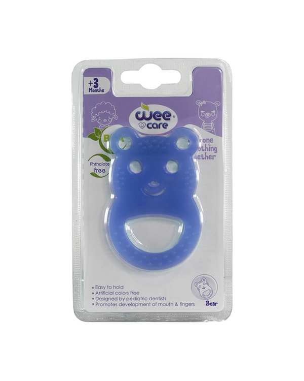 دندان گیر سیلیکونی آبی وی کر Wee Care مدل خرس T402 - تصویر 2