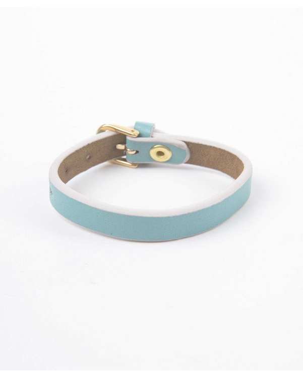 دستبند چرم بچگانه سبز آبی بیسراک Bisrak کد B-K102N