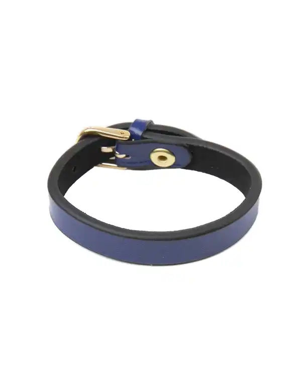دستبند چرم بچگانه آبی کاربنی بیسراک Bisrak کد B-K102N