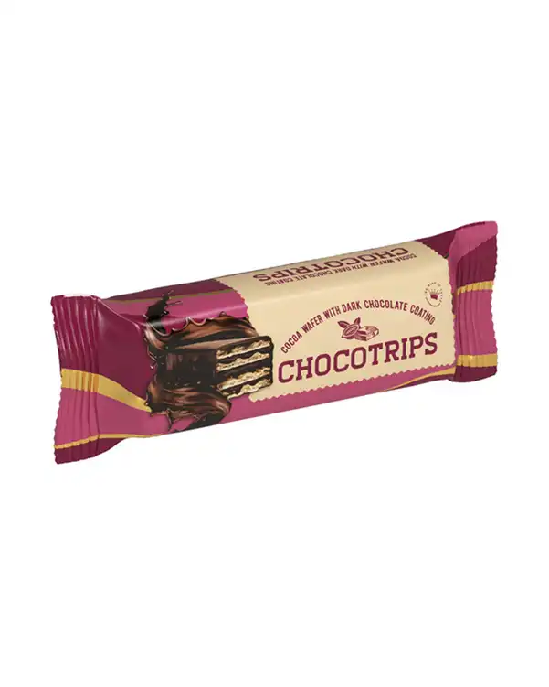 ویفر کاکائويی با روکش شکلات تلخ چوکو تريپس 50 گرم