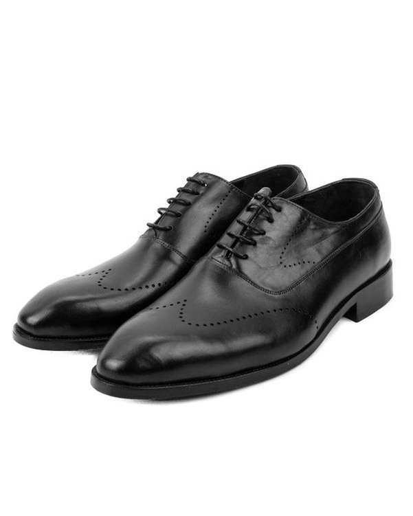 کفش چرم مردانه رسمی مشکی سیم Sim کد 6057