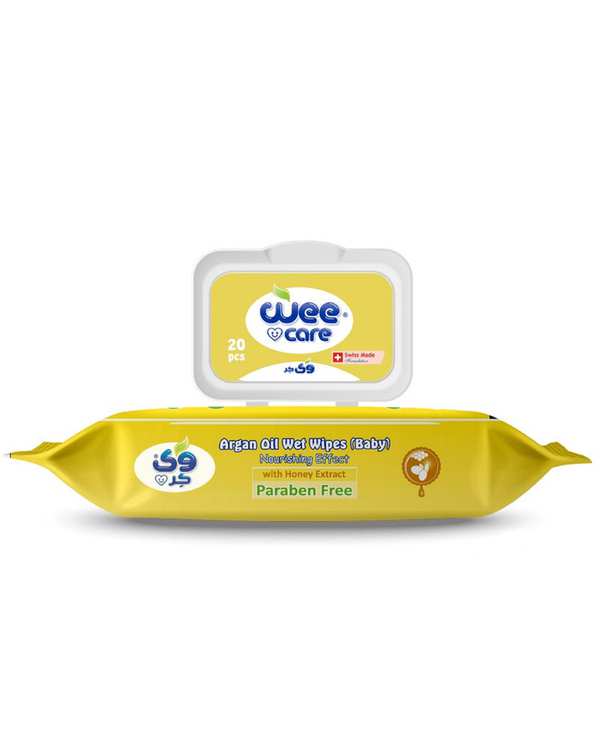 دستمال مرطوب کودک وی کر Wee Care حاوی روغن آرگان بسته 20عددی - تصویر 3