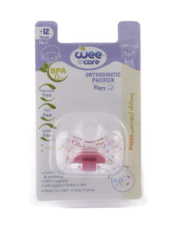 پستانک ارتودنسی سیلیکونی وی کر Wee Care مدل P117 سایز 3