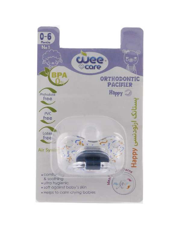 پستانک ارتودنسی سیلیکونی وی کر Wee Care مدل P115 سایز 1