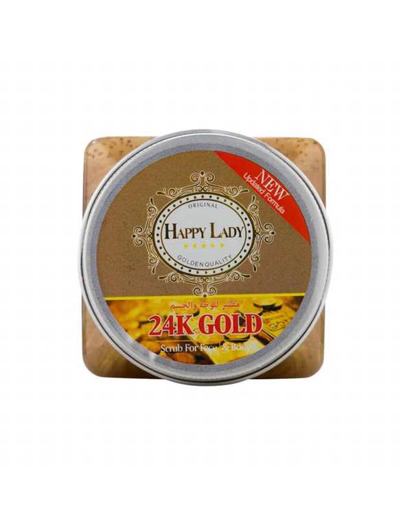 اسکراب شنی صورت و بدن هپی لیدی Happy Lady حاوی ذرات طلا 300ml - تصویر 2