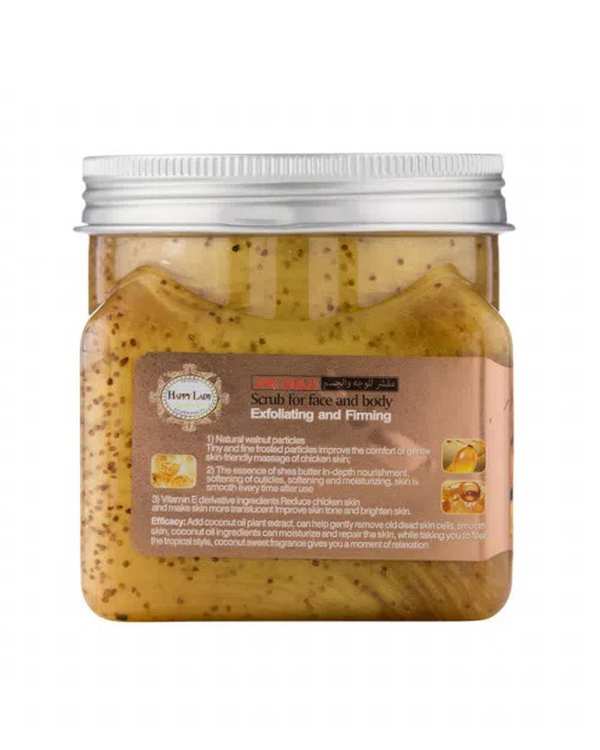 اسکراب شنی صورت و بدن هپی لیدی Happy Lady حاوی ذرات طلا 300ml - تصویر 3