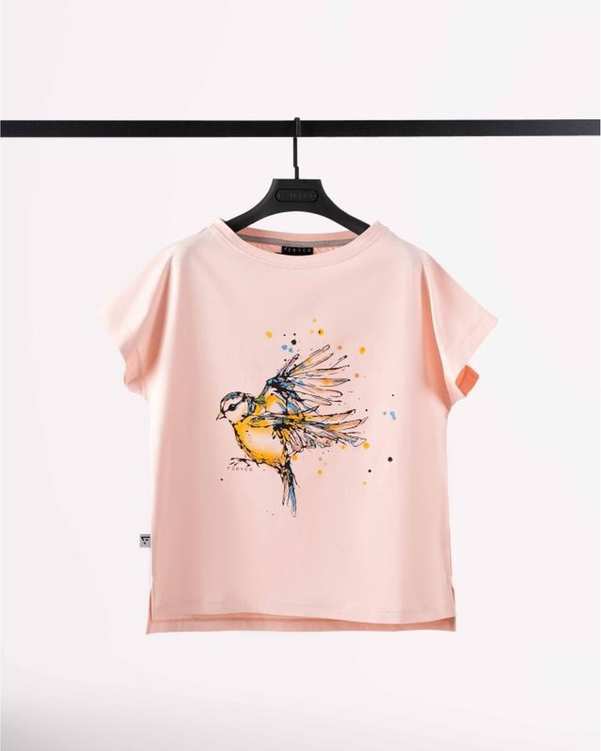 تی شرت زنانه یقه گرد صورتی فدیکو Fedyco کد 40419 ?>