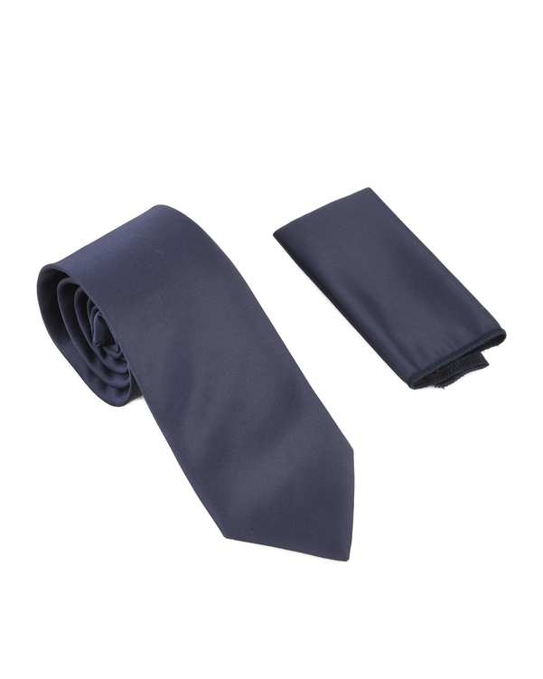 ست کراوات و پوشت مردانه سرمه ای سیم Sim