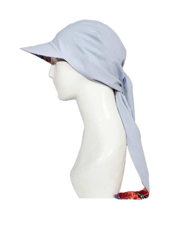کلاه زنانه پارچه ای گره ای دو رو تارتن Tartan طرح آبرنگی - تصویر 3