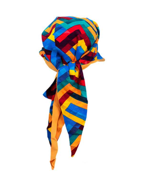 کلاه پارچه ای گره ای تارتن Tartan طرح خط درشت رنگی - تصویر 3