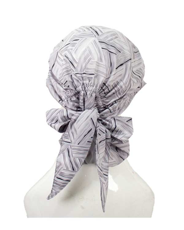 کلاه پارچه ای پشت کش دار طوسی روشن تارتن Tartan طرح مثلث - تصویر 3