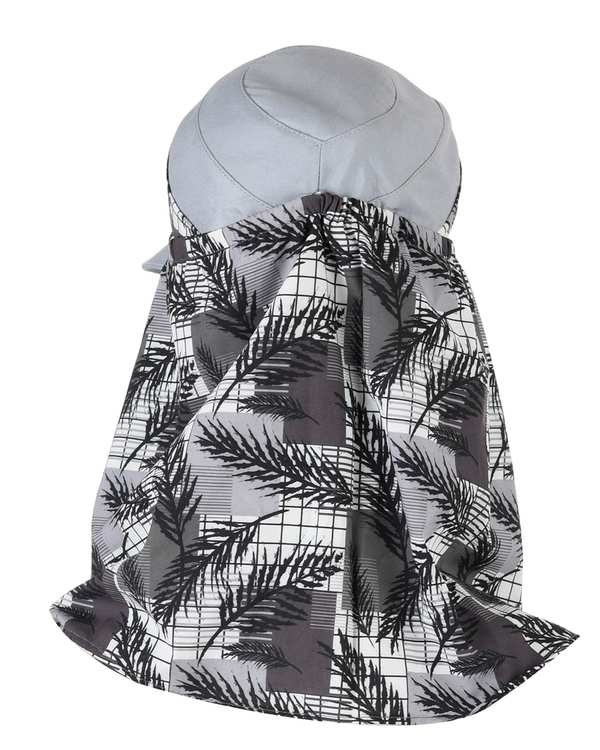 کلاه پارچه ای کلن رو سه تکه طوسی تیره تارتن Tartan طرح برگ - تصویر 3