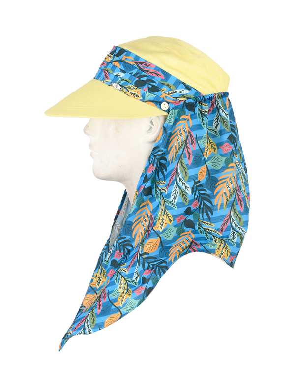 کلاه پارچه ای کلن رو سه تکه زرد آبی تارتن Tartan طرح دریا - تصویر 4