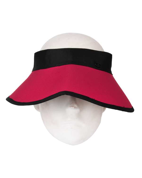 کلاه پارچه ای نقاب بلند هدبندی سرخابی مشکی تارتن Tartan