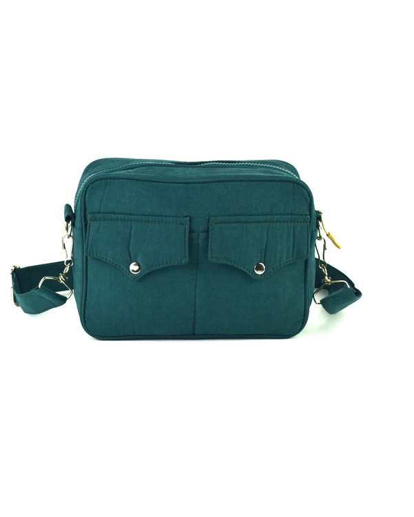 کیف دوشی دو جیب سبز کله غازی رنگ تا رنگ Rang Ta Rang کد 130635