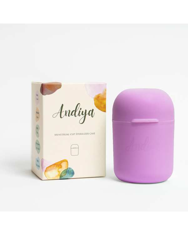 لیوان ضد عفونی کننده کاپ قاعدگی آندیا Andiya مدل Menstrual Cup Sterilizer مدیکال بنفش