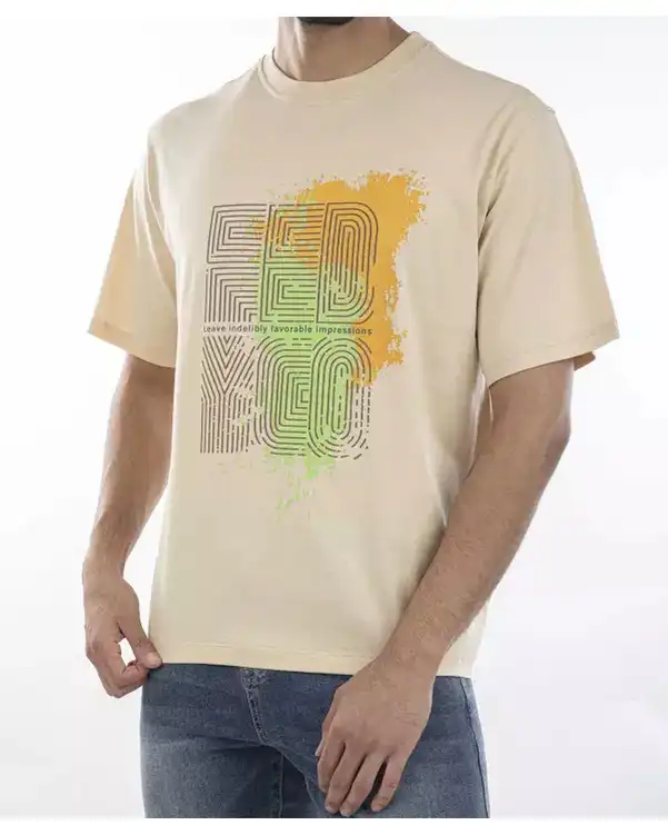 تی شرت مردانه یقه گرد کرم فدیکو Fedyco کد 7057159