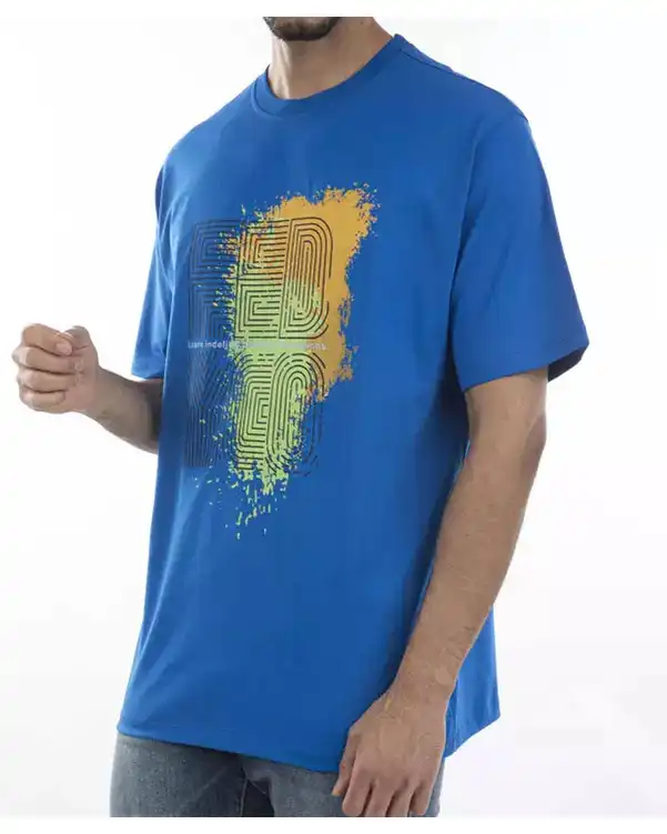 تی شرت مردانه یقه گرد آبی فدیکو Fedyco کد 7057159